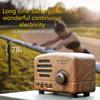 Outdoor Portable Wireless Vintage Stereo Speaker with 1200mAh Capacity Battery Long Battery Life FM Radio TF Card Player