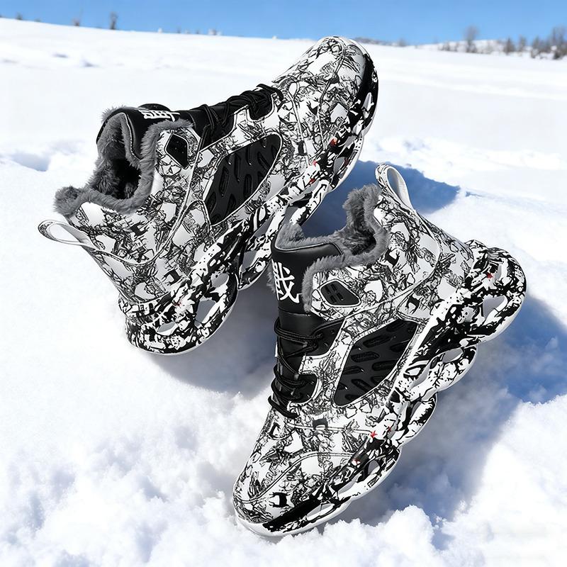  Men Boots New Winter Slippers Warm Men Shoes Waterproof Plush Sneakers Male Tenis Shoes Boots Men Sneakers Winter