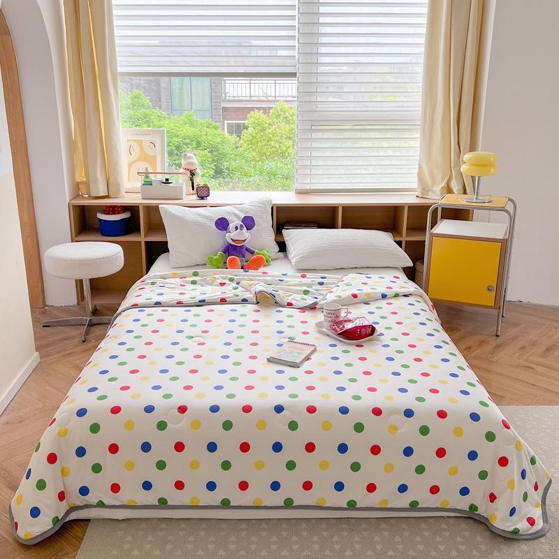 Cartoon Dinosaurs Penguins Summer Quilt Funny Animals Pattern Air-conditioning Cool Comforter Breathable Soft Thin Blanket