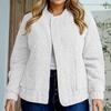 Women's Fashion Casual Plus Size Solid Color Long Sleeve Jacket