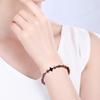 Handmade Natural Wood Bead Cross Bracelet Men Charm Beaded Elastic Bracelets