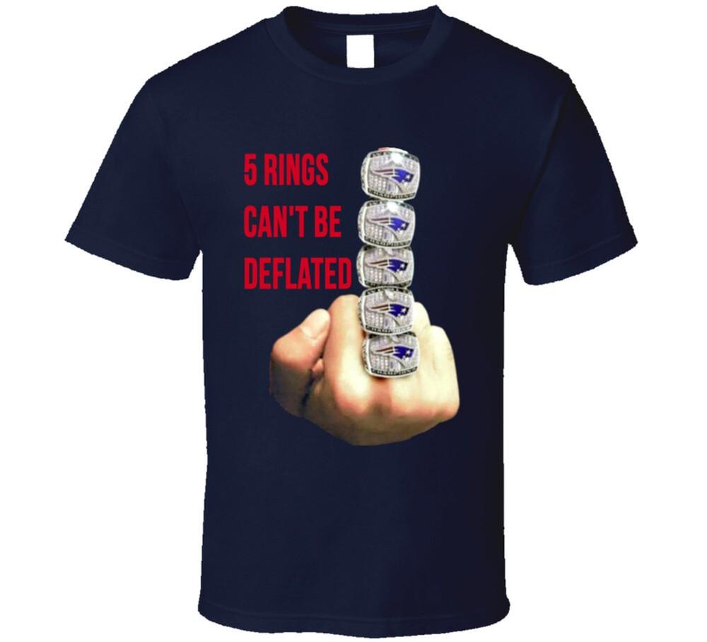 

5 Rings Can t Be Deflated Tom Brady New England Patriots Super Bowl Goat T M