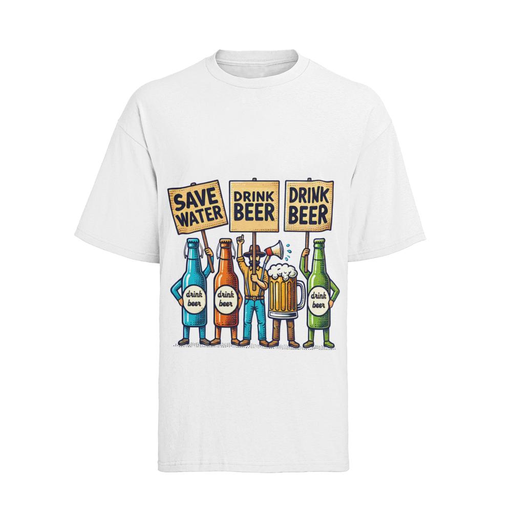 Save Water Drink Beer Demonstration Large Tshirt Unisexs Sxxxl