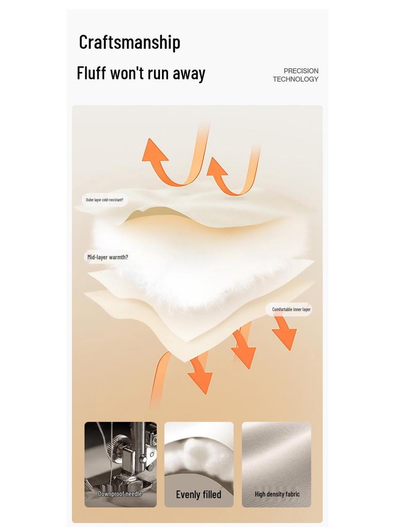 Damen Stilvolle Echte Daunenweste - Warme Kurze Winter-Oberbekleidung