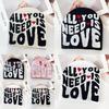 Simple Color Blocked Letter Heart Pattern Women Casual Warm Knitted Hat For Autumn Casual Wear