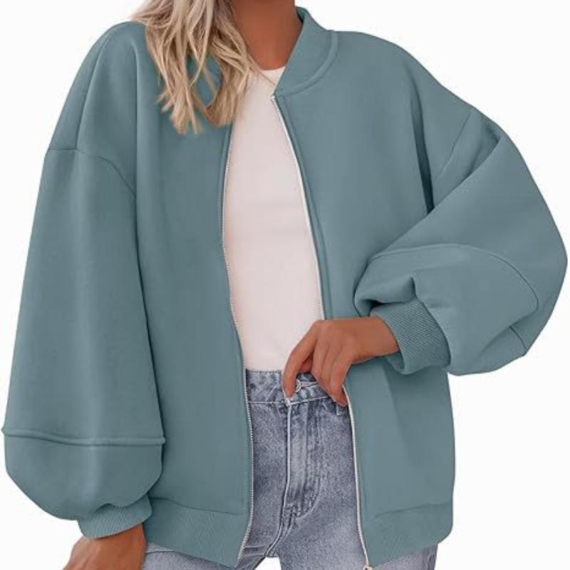 

Женская толстовка оверсайз на молнии цвета чирок с вариантами расцветок - Повседневный пуловер свободного кроя XXL озеро синий