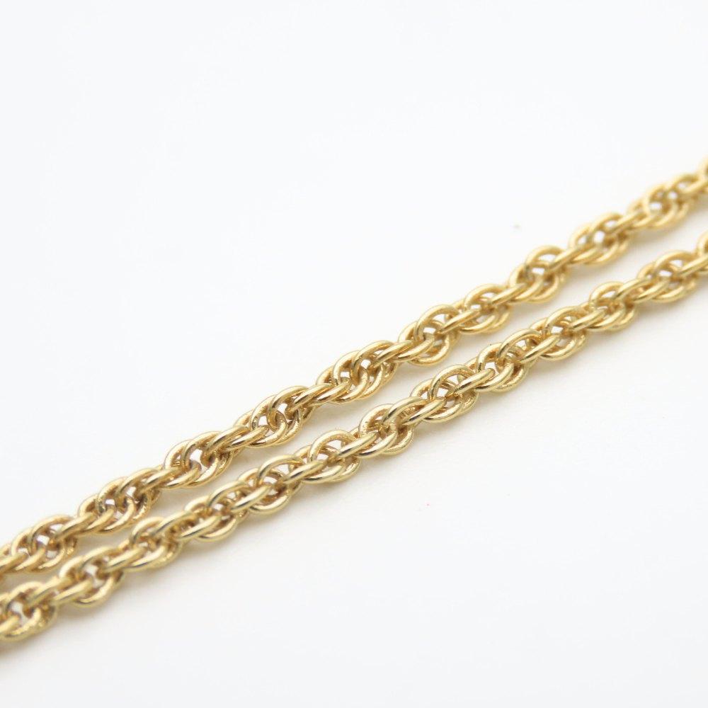 Used NINA RICCI Necklace metal/Rhinestone gold Red Sparkling