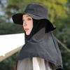 Wide Brim Mountaineering Cap Elastic Women Sun Cap Ponytail Cap Shawl Fisherman Hat  Famale