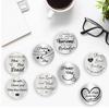 1 Set Inspiring Decision Coin Fashion Engraved Pocket Hug Keychain Set Inspirational Gift for Family Friends Colleagues