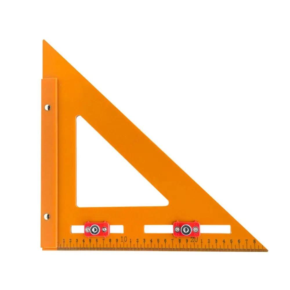 Right Angle 2-in-1 Triangle Ruler Protractor Scribing Ruler Hole Positioning