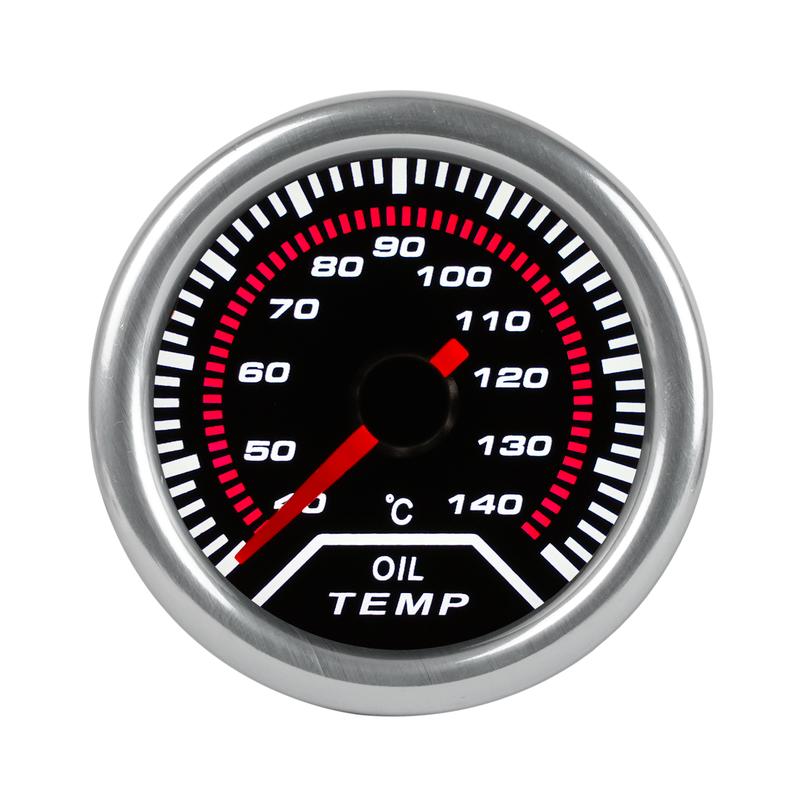 Dofi Oil Temp Gauge 2"(52mm) Smoke Len 40-140 C Degree Pointer Oil Temp Gauge Car Meter with Sensor Smoke Lens