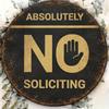 1pc 8x8in Vintage Round No Soliciting Sign Decorative Do Not Disturb Plaque for Home Office Store Gift
