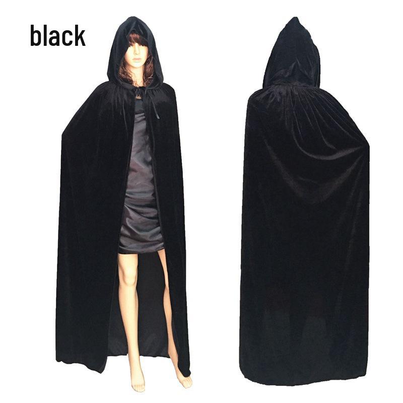 Adult Velour Grim Reaper Floor-Length Cape