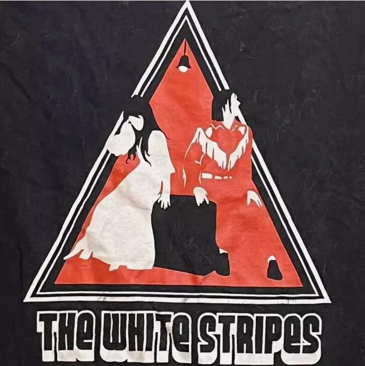 

Rare 2000s the white stripes band Short Sleeve Black Men All Size T-shirt AL813 Unisex T-Shirt XXXL