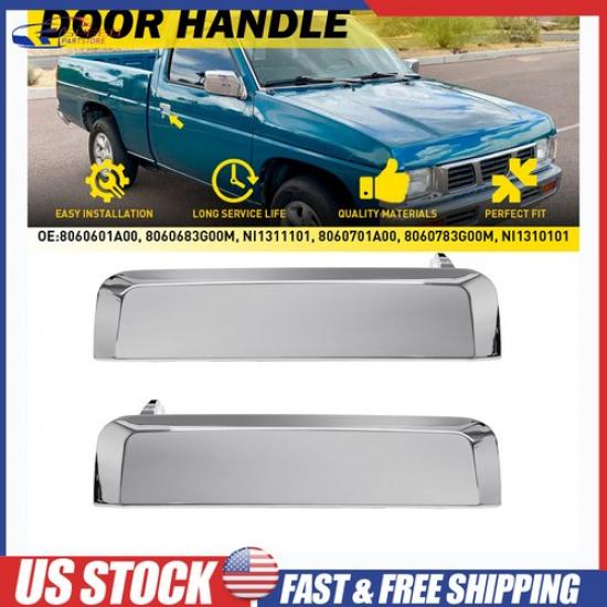 For 1986-1989 Nissan D21 XE Outside Exterior Door Handle Front Left Right 2pcs