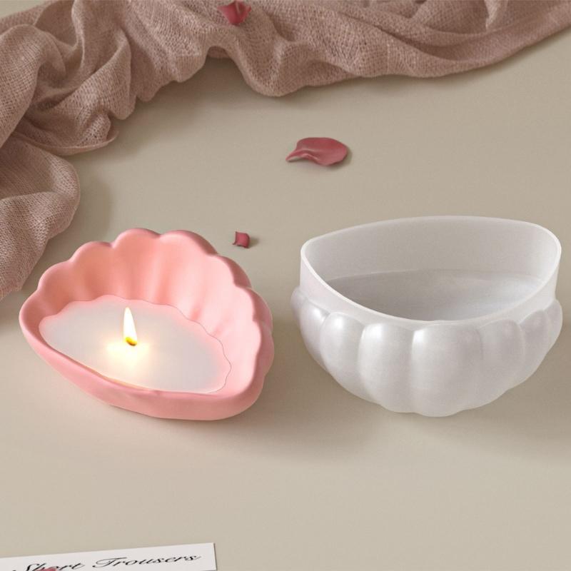 Flexible Silicone Heart Shell Mould For Casting Craft Easy Release WithCandle Soap Ideal For Home Decoration