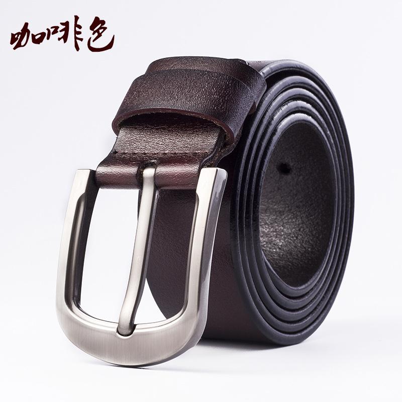 Belt Men'S Casual Pin Buckle Genuine Leather Youth Belt Men'S High Quality Cowhide Belt