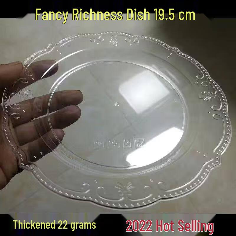 ZISIZ Disposable Plastic Round Plate
