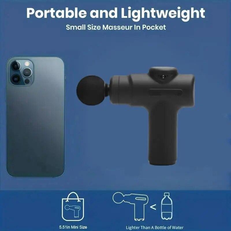 4 Head Massage Mini Massage Gun Massager Portable Smart Electric Massage Stick Multifunctional Home Fitness Equipment