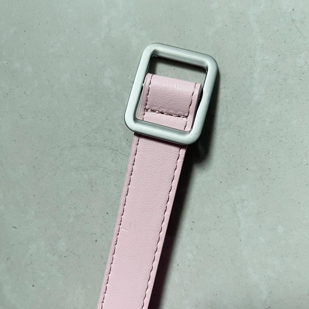 Square Buckle Non Perforated Waist Belt for Women Korean Fashion Decoration Smooth Buckle Jeans Belt Buckle Accessories Belt for Women