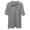 Completo estivo da uomo tinta unita con risvolto, manica corta, cerniera, pantaloni
