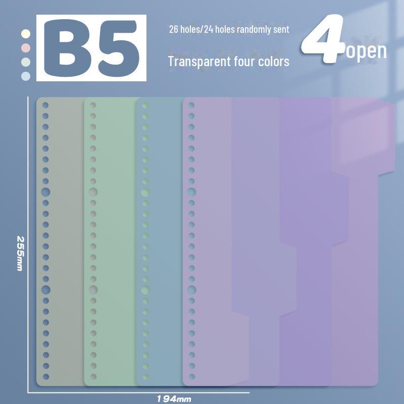 Macaron Color A5/B5 Loose-Leaf Paper with 20/26 Hole Separator