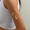 Gold Color Opening Arm Bracelet Multi Style Flower Bracelet Wide Open Bangle  Party Occasion
