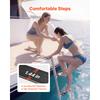 SucceBuy 3/4 Steps Boat Ladder Stainless Steel 600/900 lbs Telescoping Folding Swim Deck Ladder with Anti-Slip Steps for Yacht