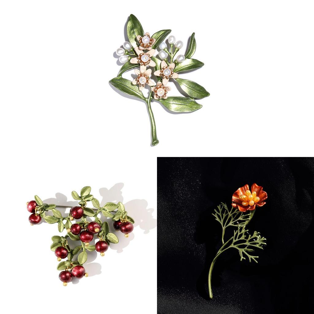 Vintage Floral Brooch Pin With Alloy Material For Wedding Gift And Souvenir