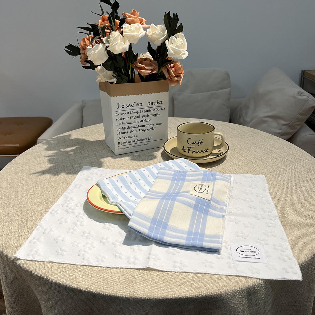 White Placemat Table Mat Heat Insulation For Kitchen Dining Placemats Rectangle Dining Table Mats for Indoor Farmhouse Kitchen