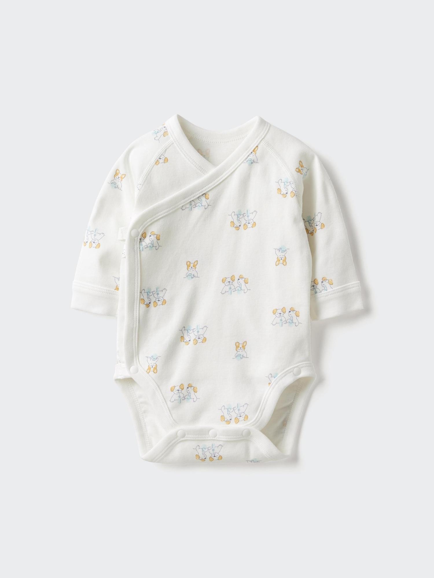 Uniqlo Япония Боди с передним открытием 01 OFF WHITE/60 (3 months)