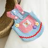 Cat Clothes Spring Thin Plaid Pocket Denim Strap Skirt Blue Cat Kitten Hairless Cat Dog Pet Clothes