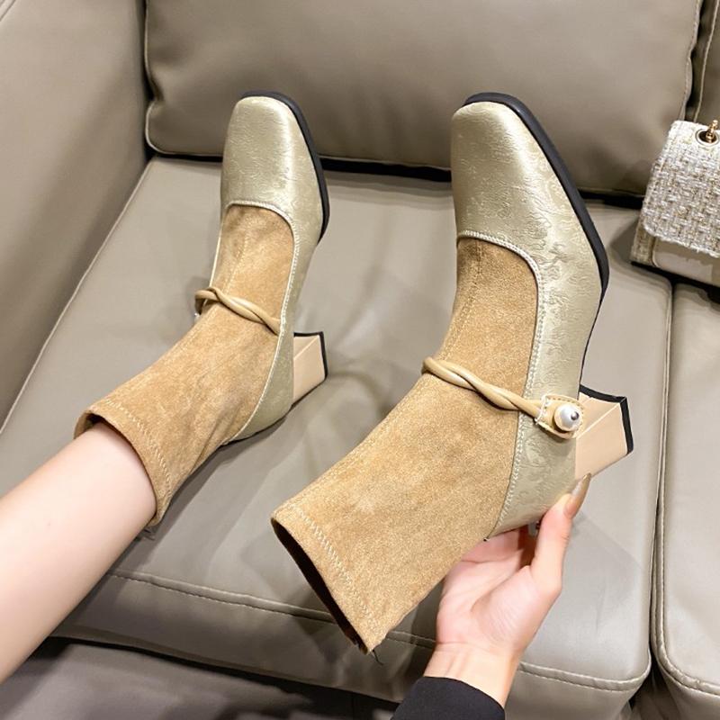 Fashion Women Heels Heels Ankle Boots Suede Desigenr New Shoes Woman 2024 Trend Elegant Pumps Snow Boots Party Dress Fashion Mujer Botas
