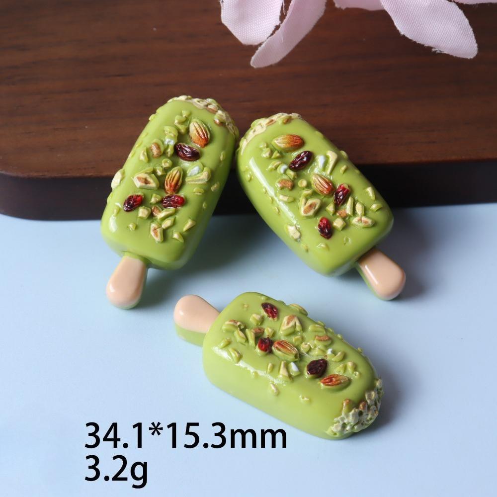 10pcs Resin Mini Cartoon Ice Cream Dessert Flatback Popsicle for Phone Decoration DIY Jewelry Crafts Hair Bows Accessorie