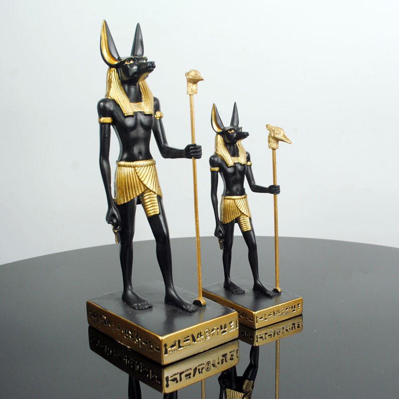 Egyptian Anubis Resin Crafts Dog God Retro Interior Decoration Tourism Souvenir Light Luxury Ornaments