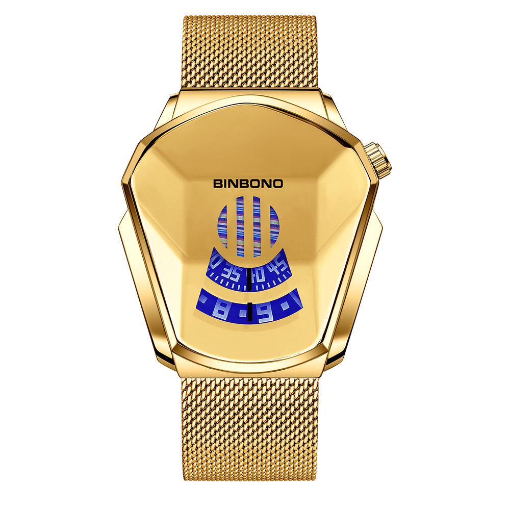 Men's Trendy Motorcycle Concept Watch with Black Technology