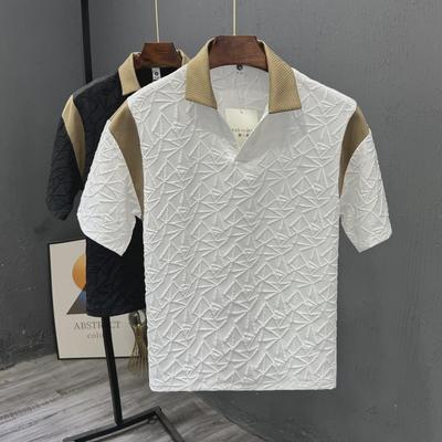 Men's Trendy V-Neck Polo Shirt - Stylish 2024 Summer Short Sleeve Top