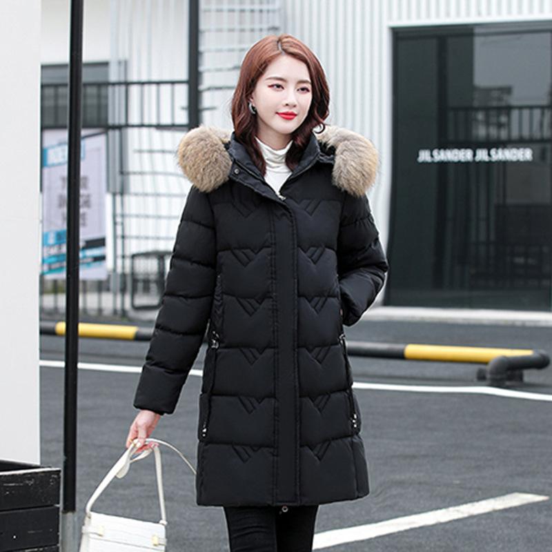 

Зимняя куртка-пуховик для женщин, средней длины, белый утиный пух, утолщенная, теплая и темпераментная, облегающая куртка-пуховик для молодой мамы большого размера S