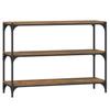 Bookshelf Smoked Oak 100 x 33 x 70.5 cm Wood Based Panel and Steel
