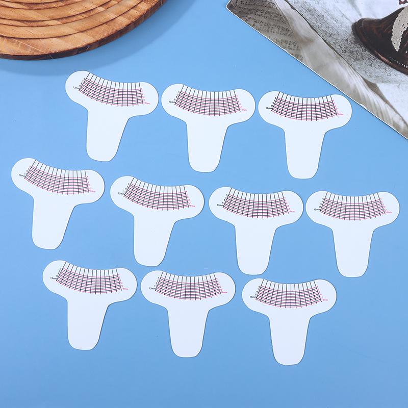 10 sztuk Miarka do długości rzęs Przenośna miękka plastikowa linijka do brwi Narzędzie do makijażu Akcesorium do przedłużania rzęs