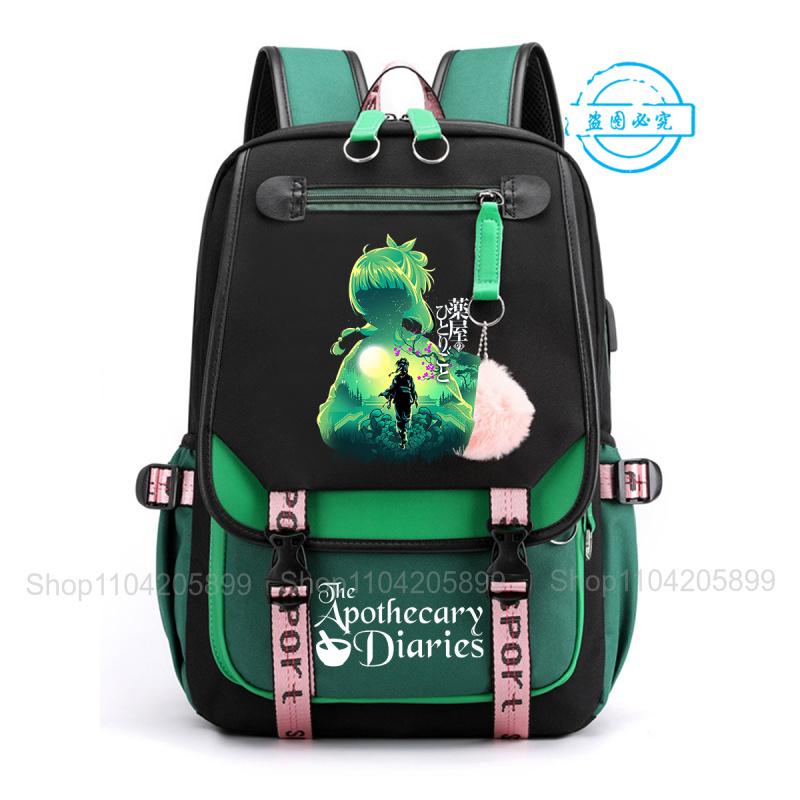 De Apothekersdagboeken Rugzak Anime Maomao Student Schooltas Jongens Meisjes Mochila Dagelijkse Campus Boekentas Casual Draagbare Rucksack 16 inches