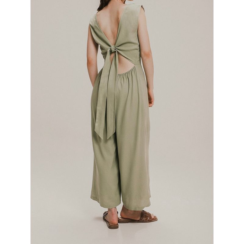 Foreign Trade Order CA Home 2025 Autumn New Lyocell Cotton Linen Retro Light Luxury Wide-Leg Pants Street Jumpsuit