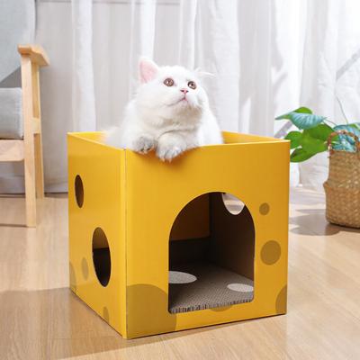 Cat Scratching Board Protect Furniture Grinding Claw Toys Cartoon Cat Corrugated Paper Wear-resistant Cat Nest Cat Accessories