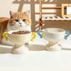 Elevated Cat Food Water Bowl Large Capacity Non-Slip Base Pet Food Basin High Feet Stable Ceramic Pet Bowl Small Pets