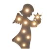 White LED Angel 9l with Light Decoration, 2xAA Batteries, 28 Cm