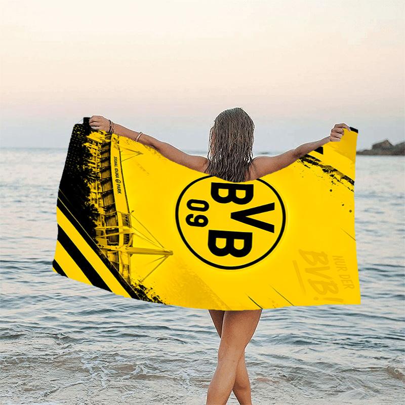 1pc B-BVB Beach Towel, Beach and Seaside Swimming Pool Equipment, Fashion Pattern, Rectangular, Travel Essentials