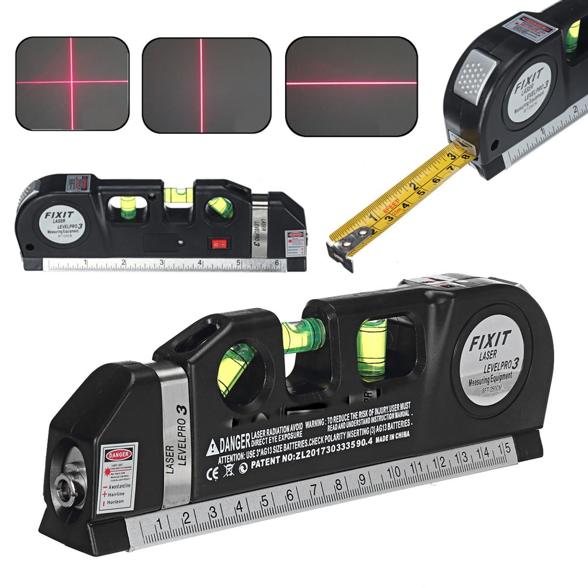 

Multipurpose Laser Level Vertical Cross Measuring Tape Aligner Metric Ruler