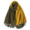 Wool Solid Cold Weather Gift Box Included [YKIbeauty] Cashmere-Touch Double-Faced Scarf, Large, Thick, Color, Fall/Winter Throw, Unisex, (Yellow)