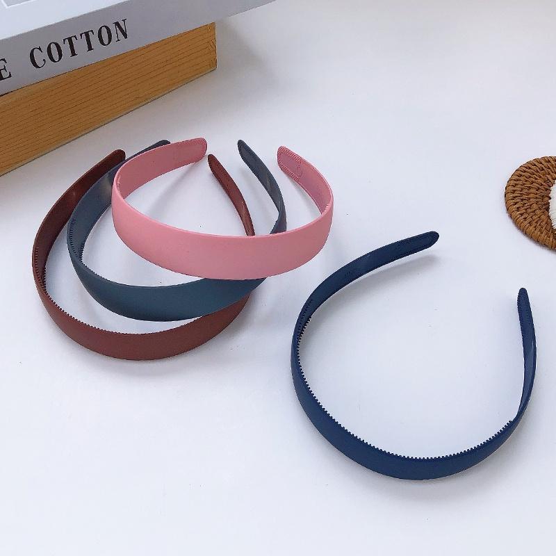 Korean Fashion Color Hair band Versatile Wide Edge pure color Headband Girls Fixed Hairstyle Bangs hair hoop Hair Accessories