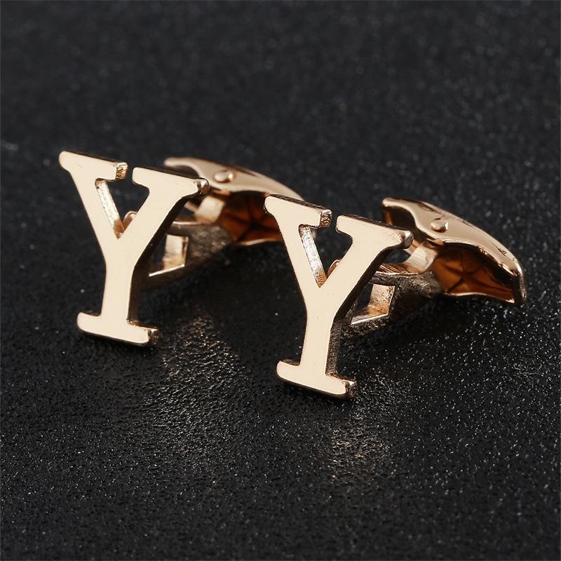 Exklusive goldene Alphabet Manschettenknöpfe für Herren - Elegantes Design für französische Hemden